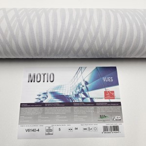 Tapeta ścienna BTS Motio V6140-4, biał, srebrna abstrakcja, srebrny brokat