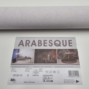 Tapeta ścienna BTS Arabesque V8120-10, delikatna lawenda, gładkie tło