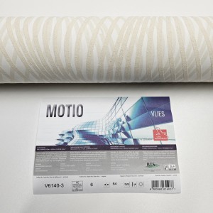 Tapeta ścienna BTS Motio V6140-3, biał, kremowa abstrakcja, srebrny brokat