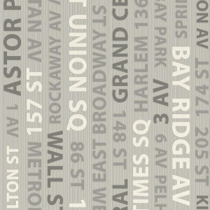 Tapeta ścienna RASCH Sightseeing 432824, napisy, młodzieżowa