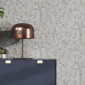 Tapeta ścienna RASCH Textil Sakura 291321, tkanina, struktura lnu, botaniczna