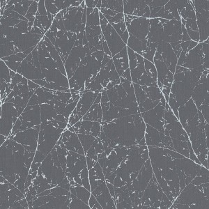 Tapeta ścienna A.S. Creation Elegance 30507-2, szara o strukturze płótna, drzewa